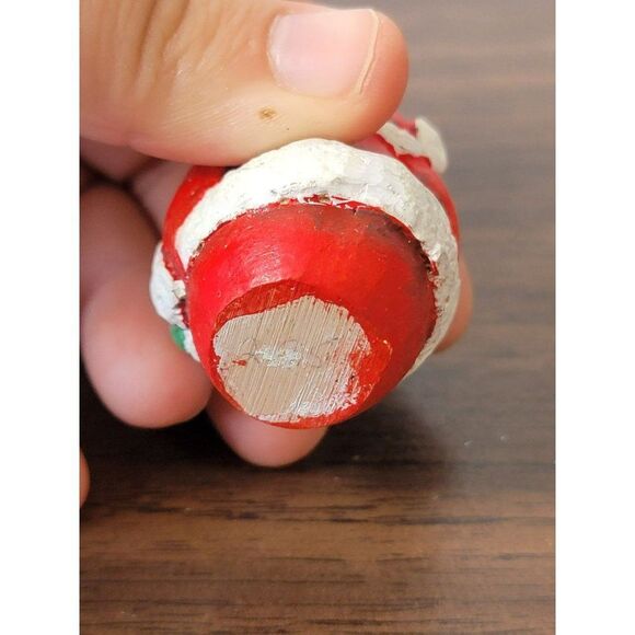 Mini round fat Santa Village accessory Xmas figure - Picture 4 of 5